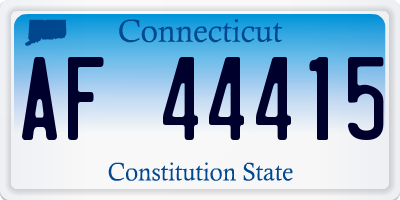 CT license plate AF44415