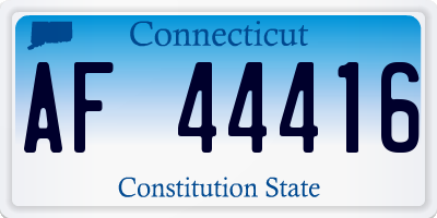 CT license plate AF44416