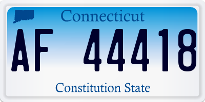 CT license plate AF44418