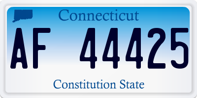 CT license plate AF44425