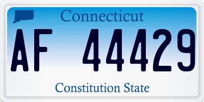 CT license plate AF44429