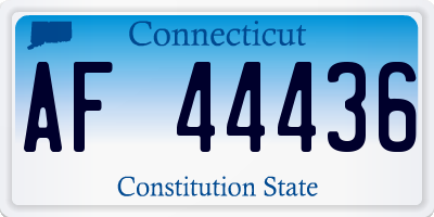 CT license plate AF44436