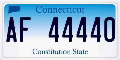CT license plate AF44440