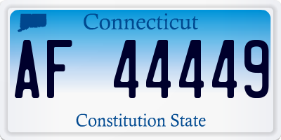 CT license plate AF44449