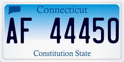 CT license plate AF44450
