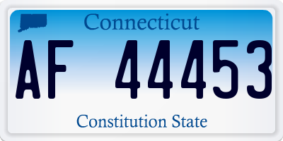 CT license plate AF44453