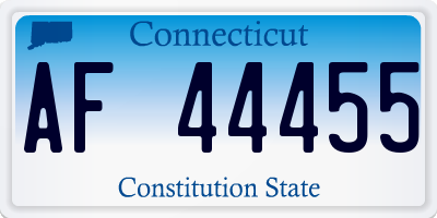 CT license plate AF44455