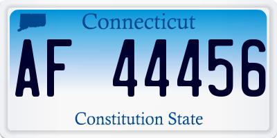 CT license plate AF44456