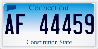 CT license plate AF44459
