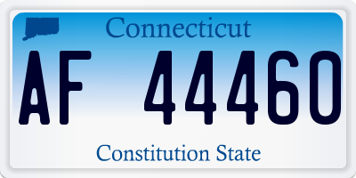 CT license plate AF44460