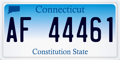 CT license plate AF44461