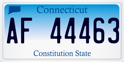 CT license plate AF44463