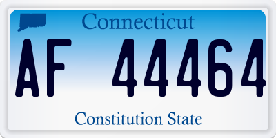 CT license plate AF44464