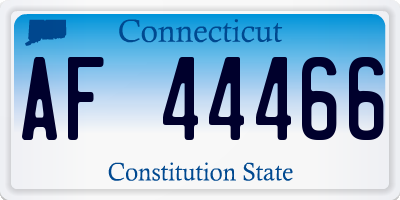 CT license plate AF44466