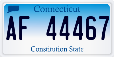 CT license plate AF44467