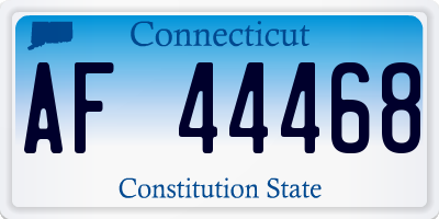 CT license plate AF44468
