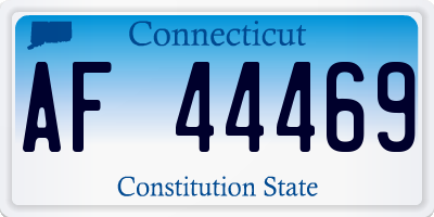 CT license plate AF44469