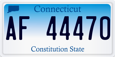 CT license plate AF44470