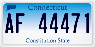 CT license plate AF44471