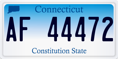 CT license plate AF44472