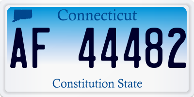 CT license plate AF44482