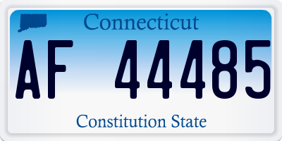 CT license plate AF44485