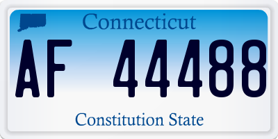 CT license plate AF44488