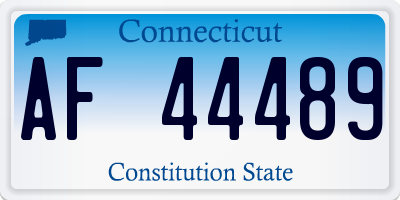 CT license plate AF44489