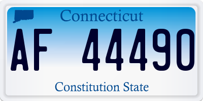 CT license plate AF44490