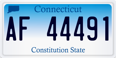 CT license plate AF44491