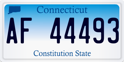 CT license plate AF44493