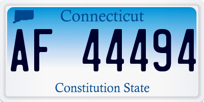 CT license plate AF44494