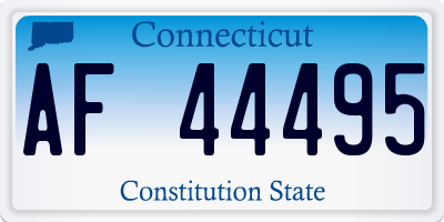 CT license plate AF44495
