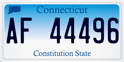 CT license plate AF44496