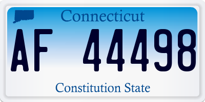 CT license plate AF44498