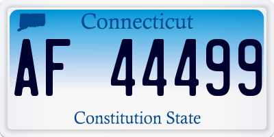 CT license plate AF44499