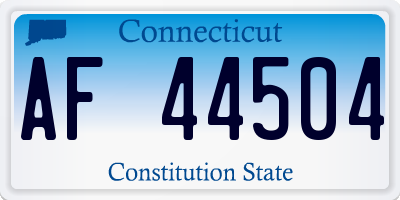 CT license plate AF44504