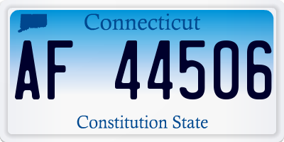 CT license plate AF44506