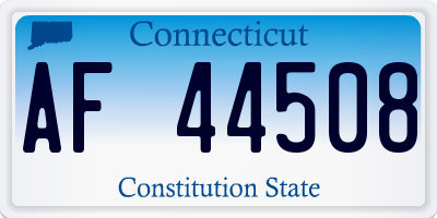 CT license plate AF44508
