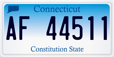 CT license plate AF44511