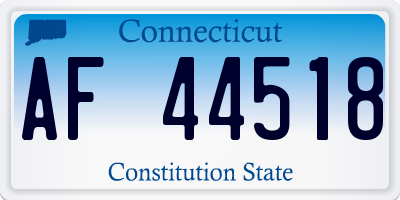 CT license plate AF44518
