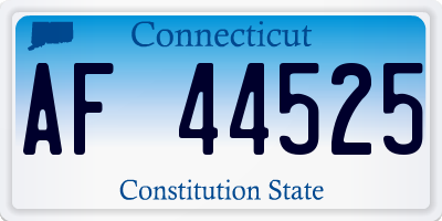 CT license plate AF44525