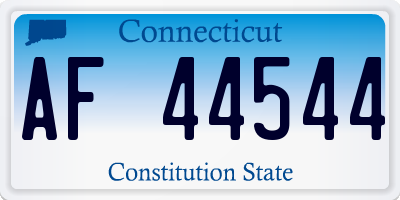 CT license plate AF44544