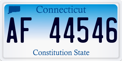 CT license plate AF44546