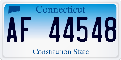 CT license plate AF44548
