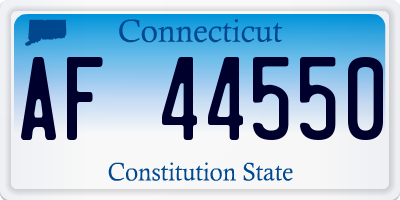 CT license plate AF44550
