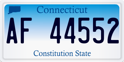 CT license plate AF44552