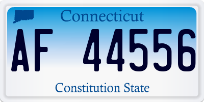 CT license plate AF44556