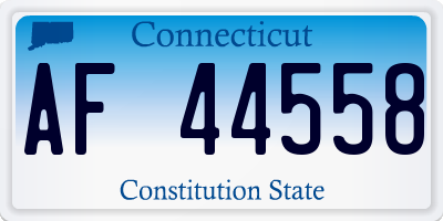 CT license plate AF44558