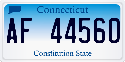 CT license plate AF44560